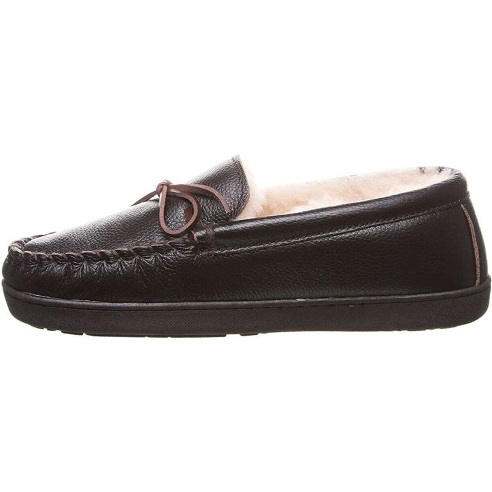 BEARPAW Mens Mach IV Leather Slippers